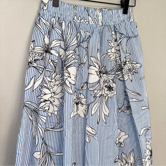 NWOT Zara Striped & Floral Skirt - Picture 7 of 10